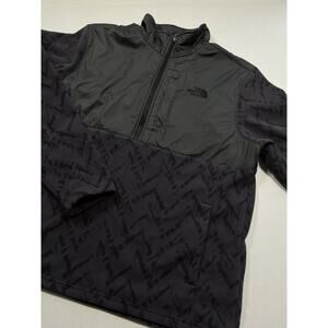The North Face Men’s XL Hybrid Fleece Half Zip Black And Gray